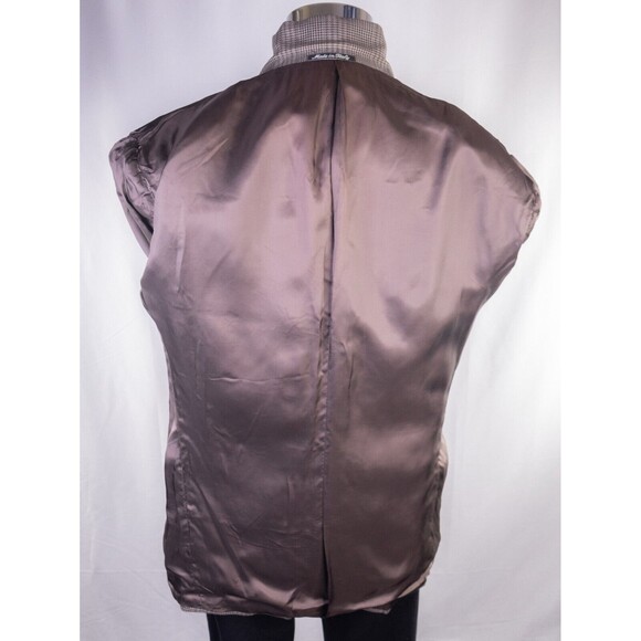 MANI Vintage Sport Coat Jacket Blazer Men Size 44R Brown Plaid Two Button WOOL - Picture 13 of 15